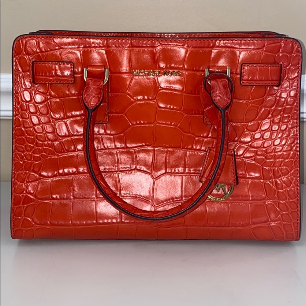 Michael Kors Women’s Medium Zoe Croc-Emb